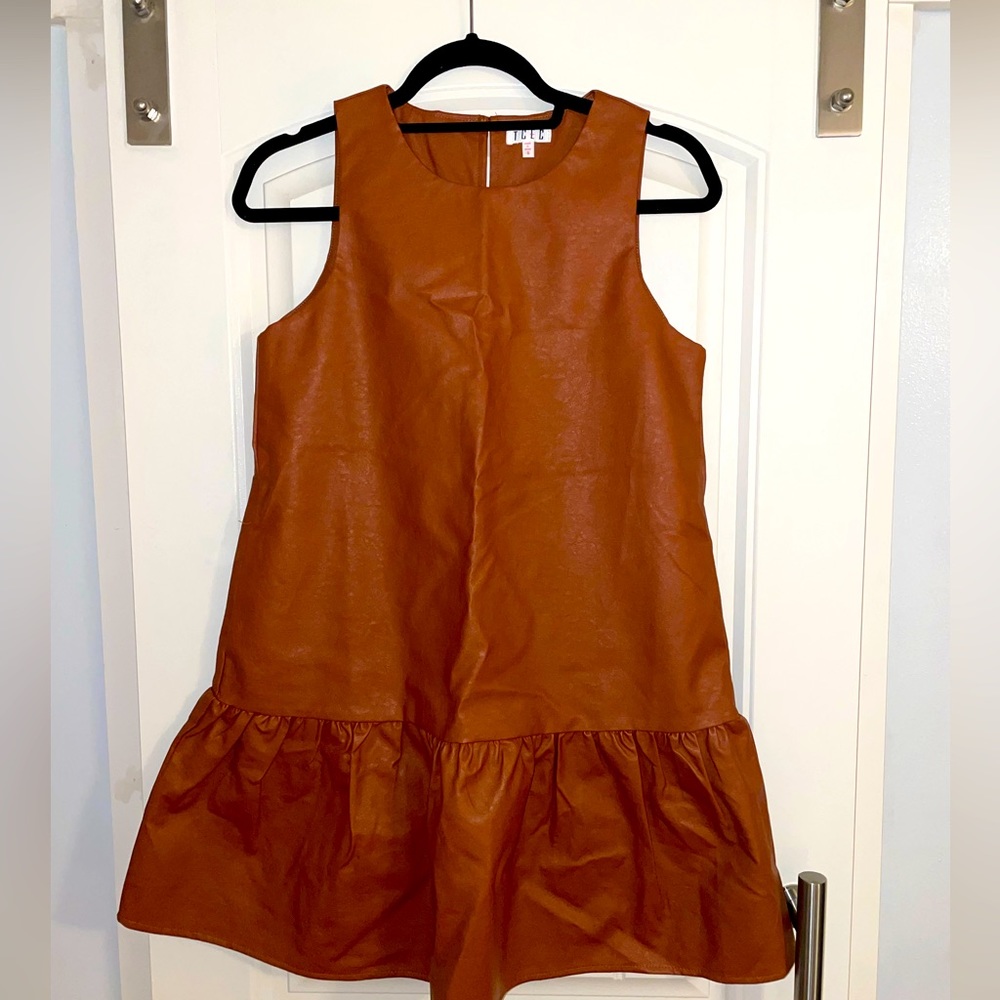 Red Dress Boutique / Brown / Faux Leather Dress / Small
